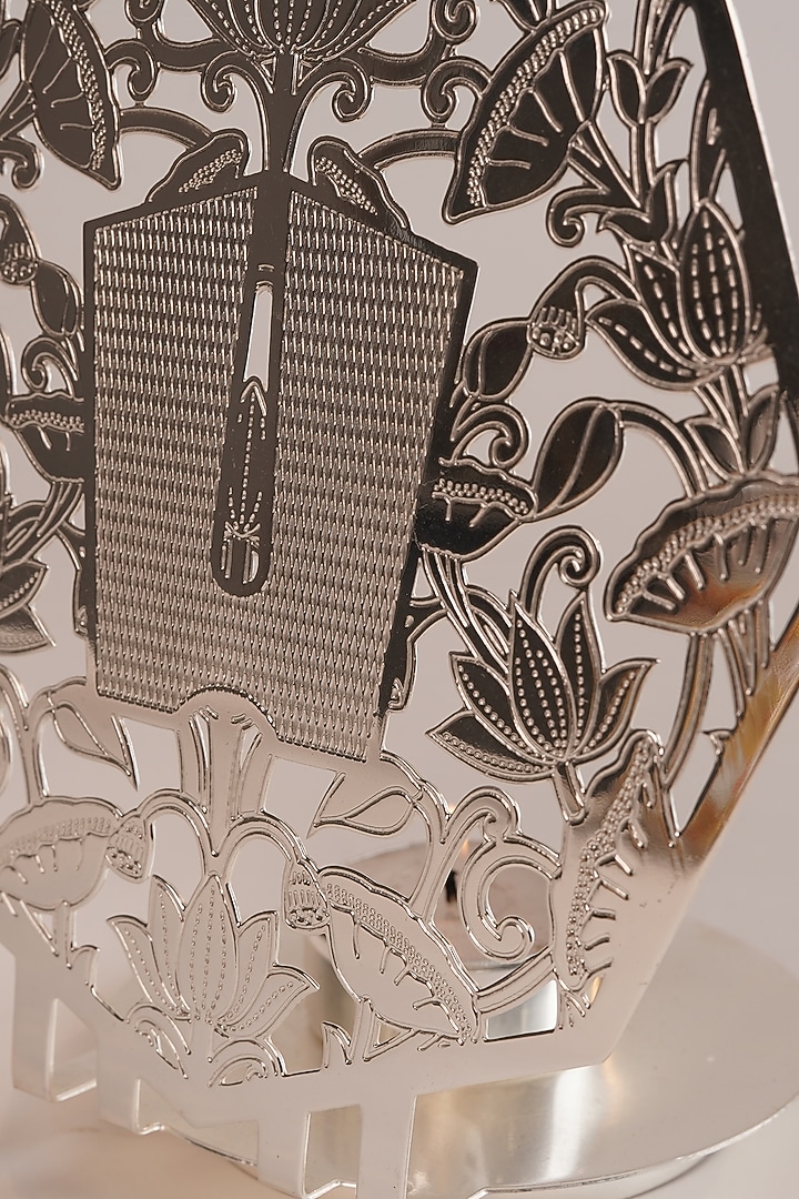 Silver Brass Tirupati Tea Light Holder by Siansh by Sunita Aggarwal at Pernia's Pop Up Shop