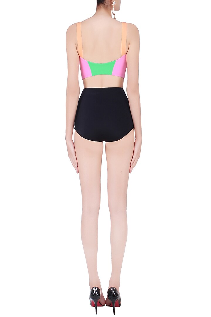 Black and terracota color blocked bikini set available only at Pernia's Pop Up Shop.