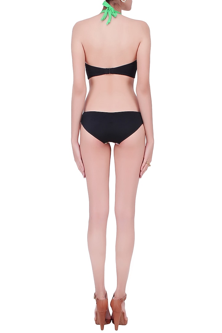 Green and nude cacti print halter neck bikini set available only at Pernia's Pop Up Shop.