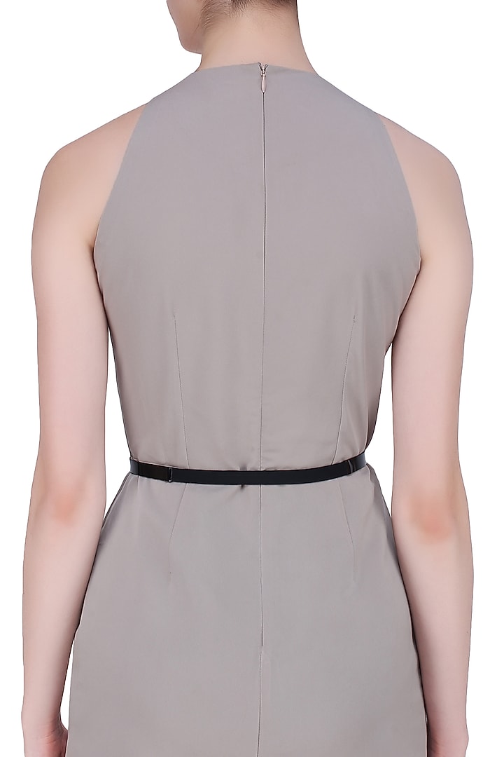 Shivan & Narresh presents Black leather tassels and metallic trims belt available only at Pernia's Pop Up Shop.