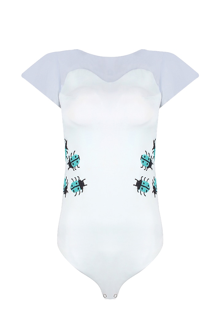 Separmint Beetle Motifs Sleek Bodysuit by Shainah Dinani