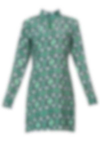 Forest green wallpaper midi dress available only at Pernia's Pop Up Shop.