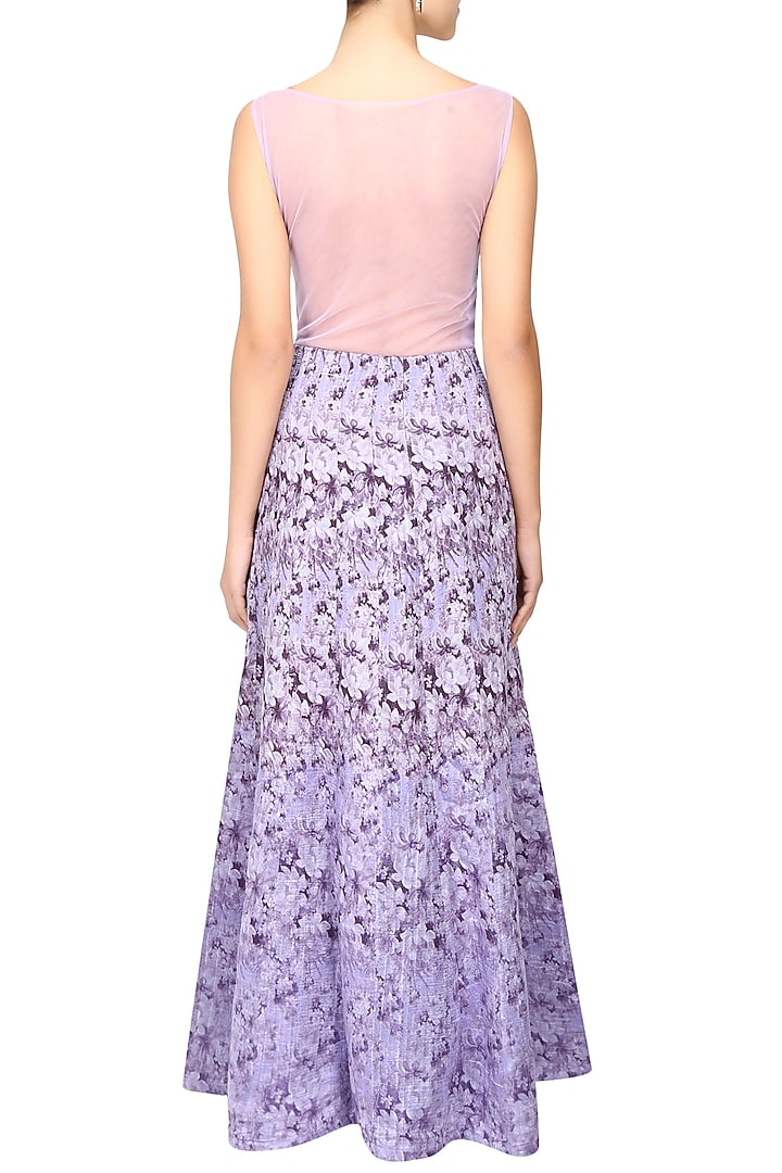 Mauve floral long gown available only at Pernia's Pop Up Shop.