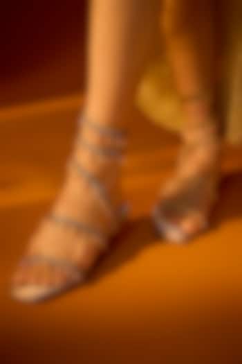 Amber Rose Vegan Jaal Embroidered Flats by Sana K Luxurious Footwear at Pernia's Pop Up Shop