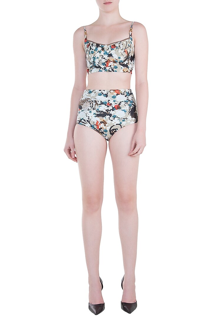 Multicolour praslin bikini set by Shivan & Narresh at Pernia's Pop Up Shop