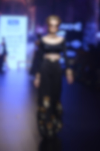 Black pearl and needle work blouse available only at Pernia's Pop Up Shop.