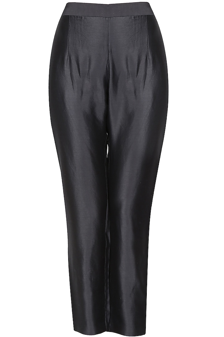 Black zardozi embroidered drape tunic and pants set available only at Pernia's Pop Up Shop.
