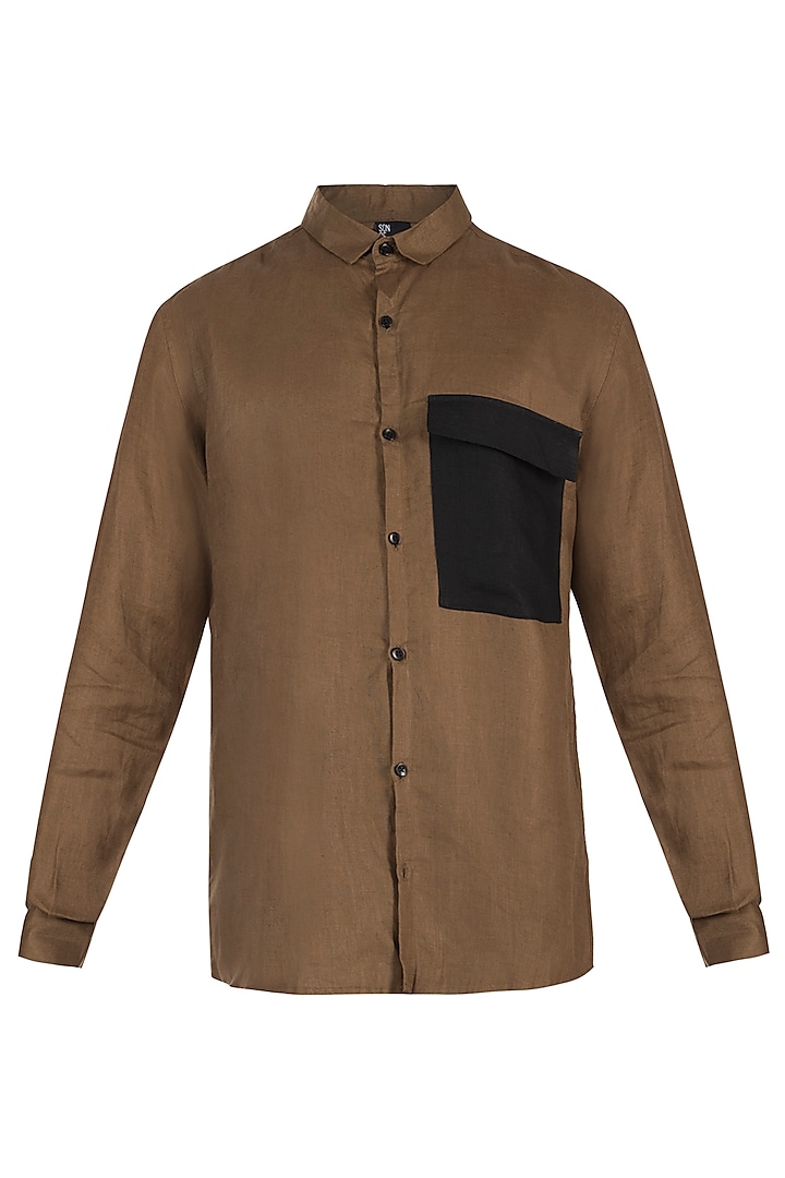 Brown and black shirt by Son Of A Noble SNOB
