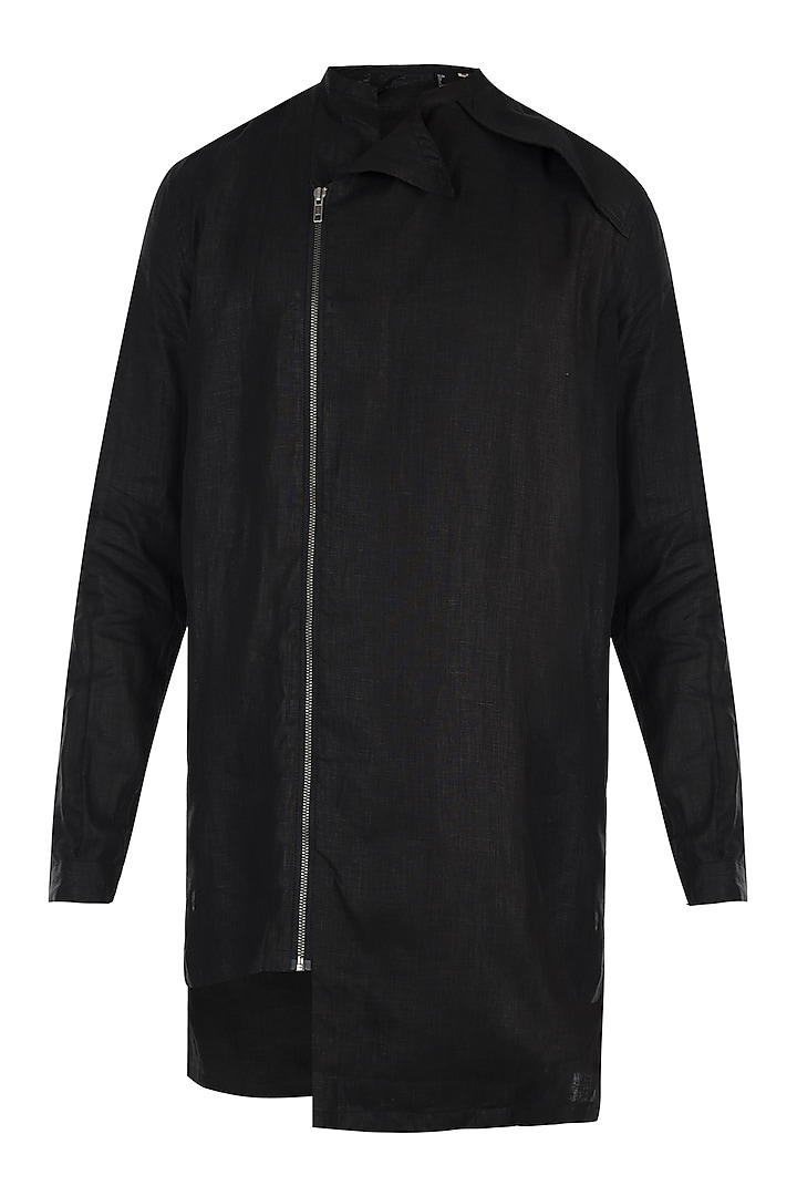 Black linen shacket by Son Of A Noble SNOB at Pernia's Pop Up Shop