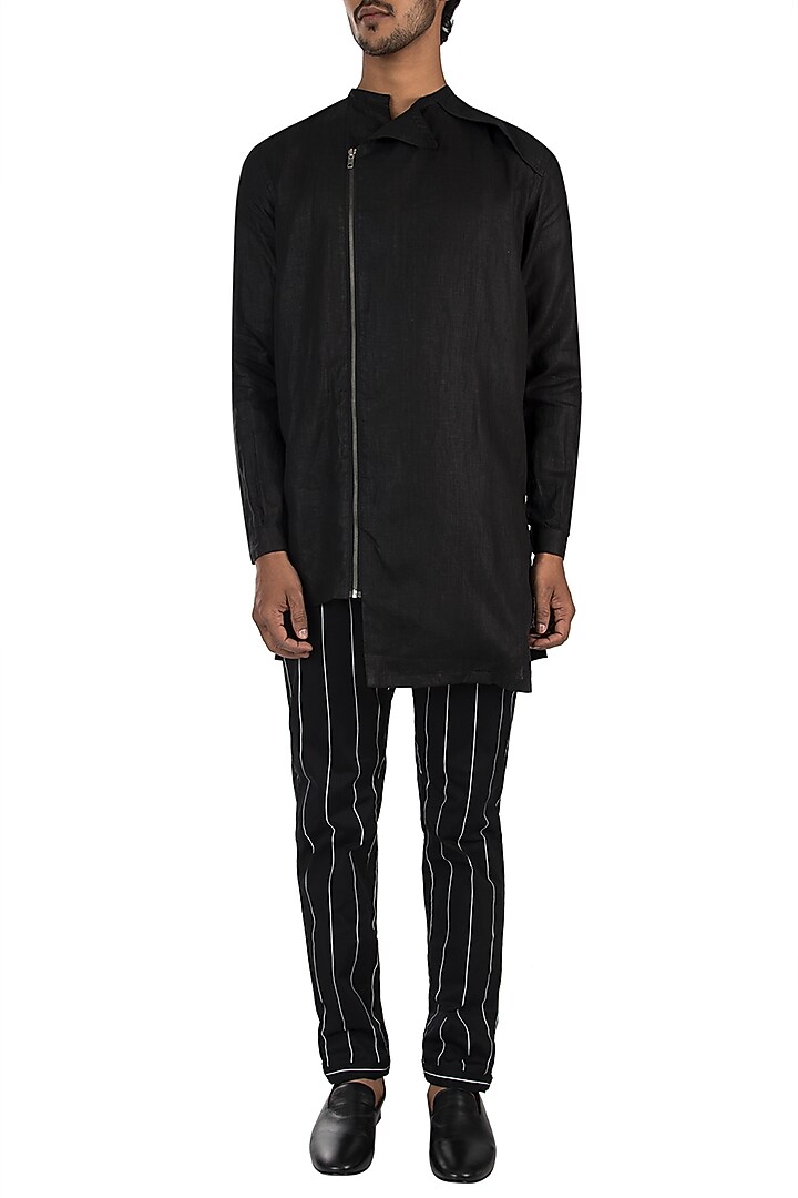 Black linen shacket by Son Of A Noble SNOB at Pernia's Pop Up Shop