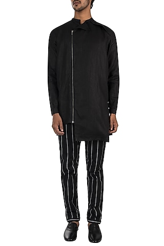 Black linen shacket by Son Of A Noble SNOB