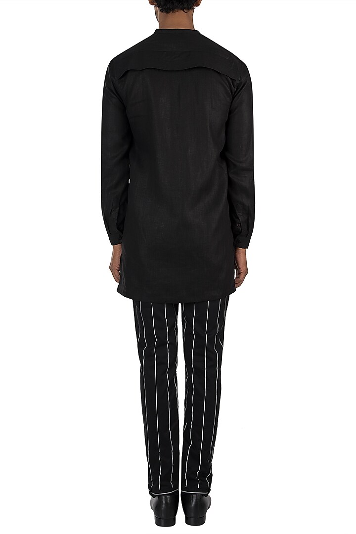 Black linen shacket by Son Of A Noble SNOB at Pernia's Pop Up Shop
