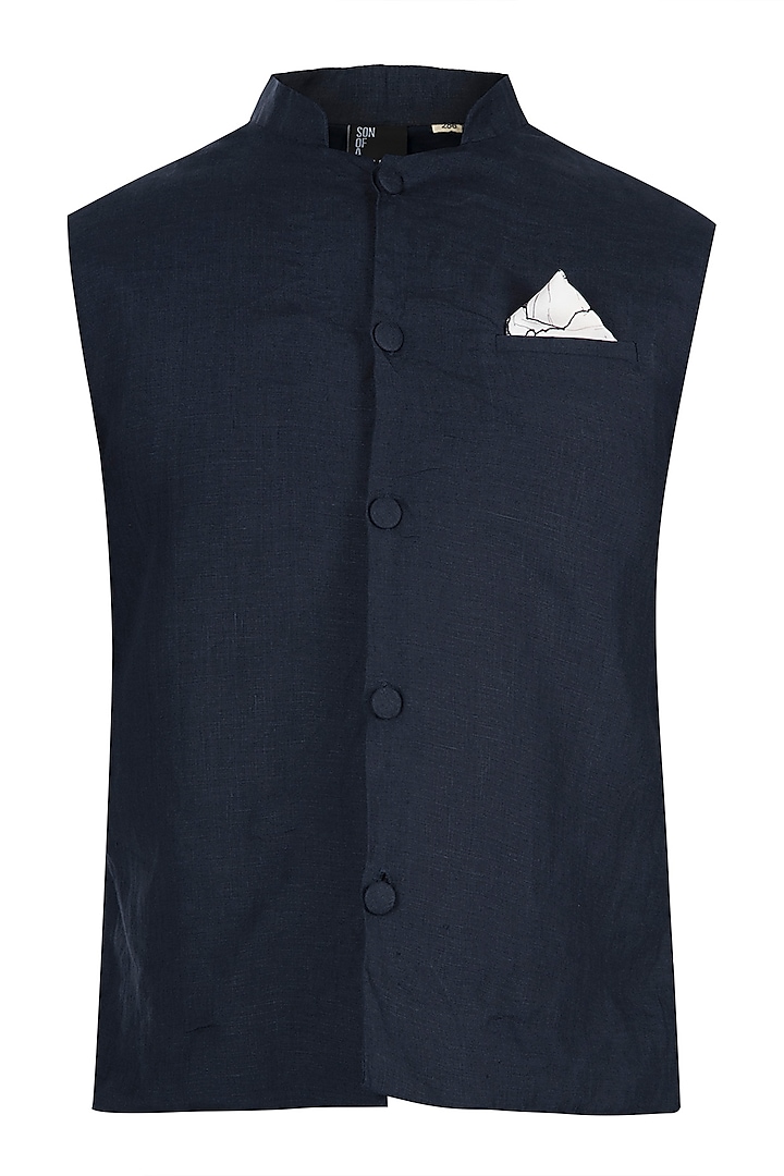 Navy blue waistcoat by Son Of A Noble SNOB