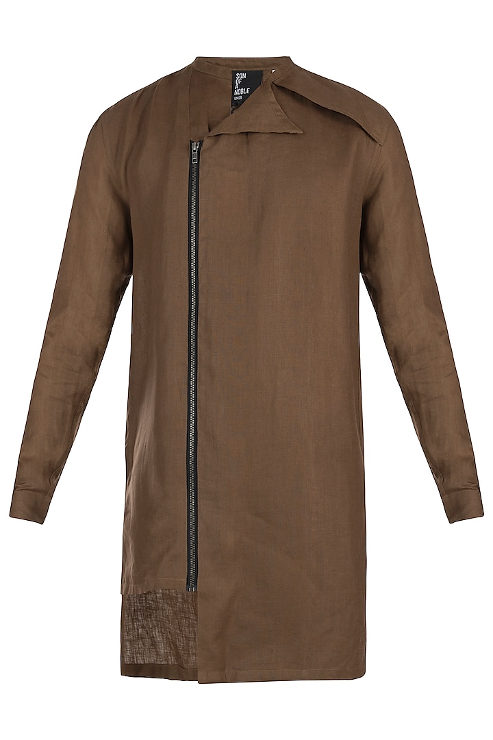 Brown Linen Shacket by Son Of A Noble SNOB