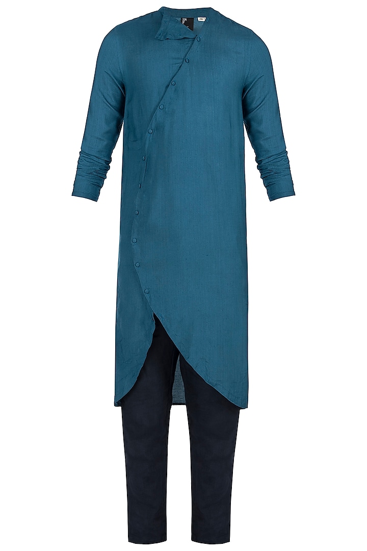 Moroccan Blue Kurta Set by Son Of A Noble SNOB