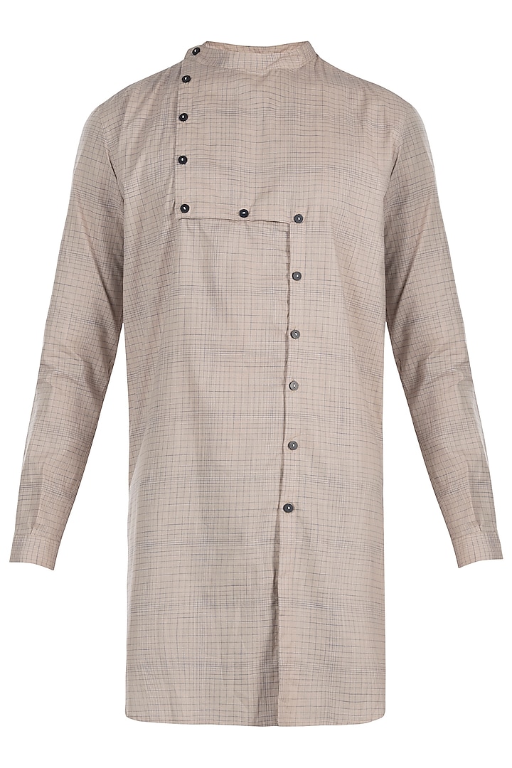 Beige Cotton Kurta by Son Of A Noble SNOB