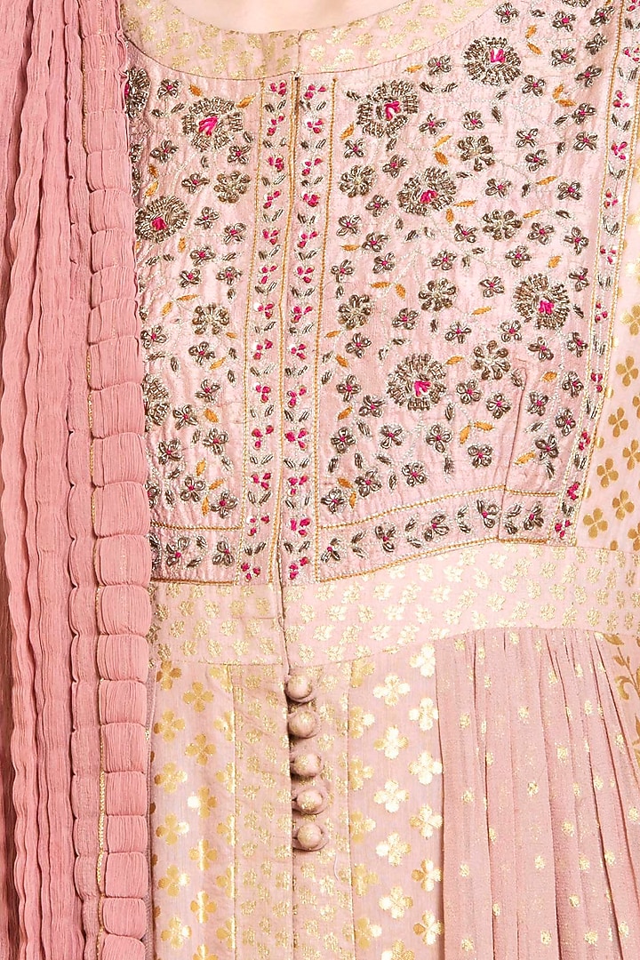 Old pink embroidered anarkali set available only at Pernia's Pop Up Shop.