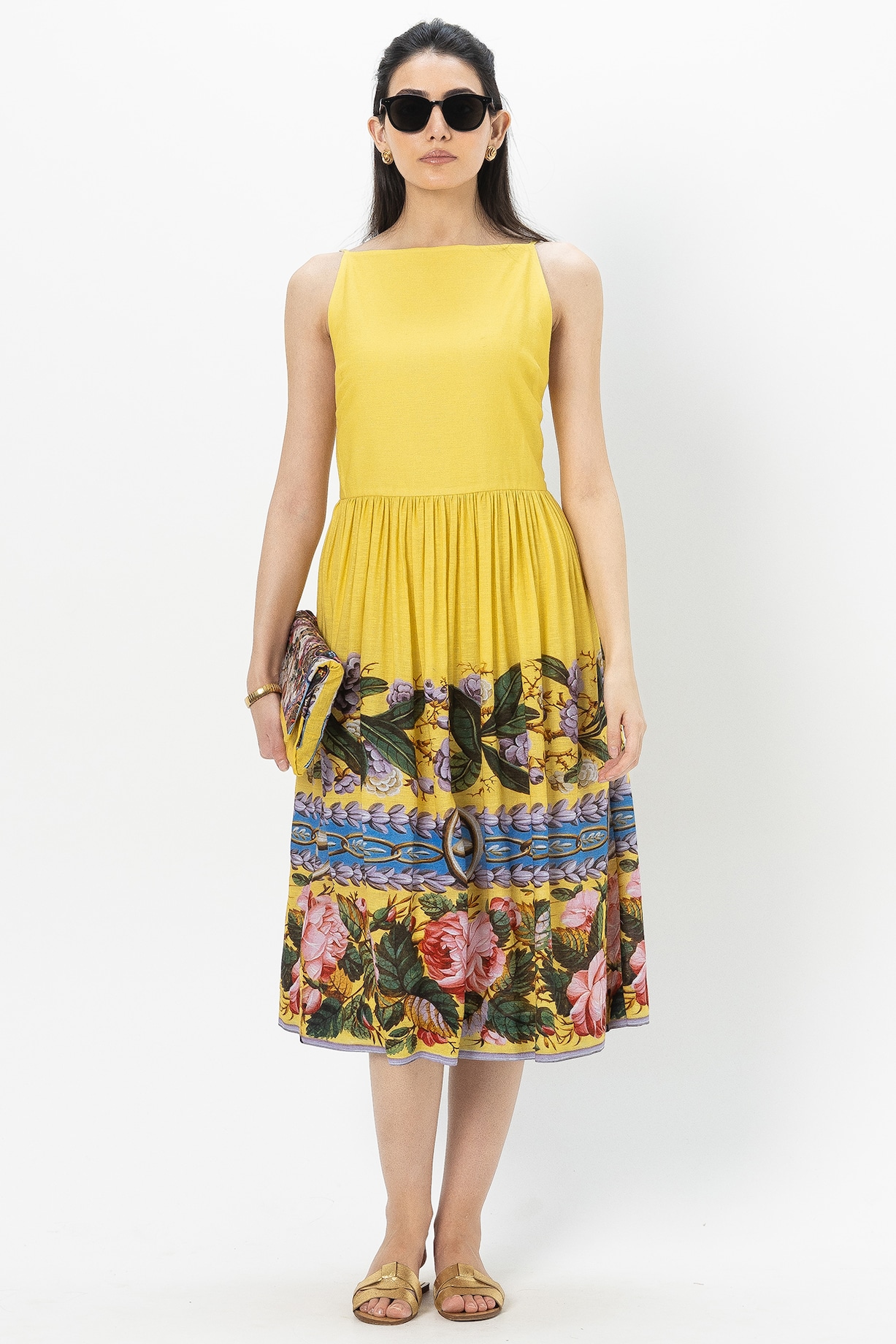 knee length dresses for ladies Baltic Born Womens Lenni Midi Dress | Espresso Print