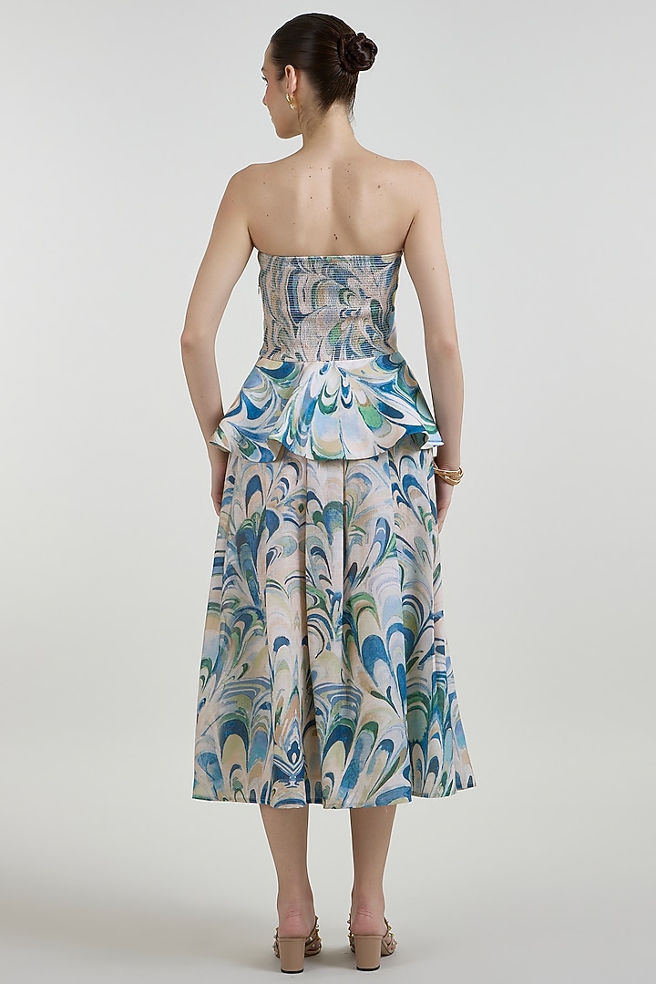 Multi-Colored Linen Blend Penelope Printed Co-Ord Set by Sobariko at Pernia's Pop Up Shop