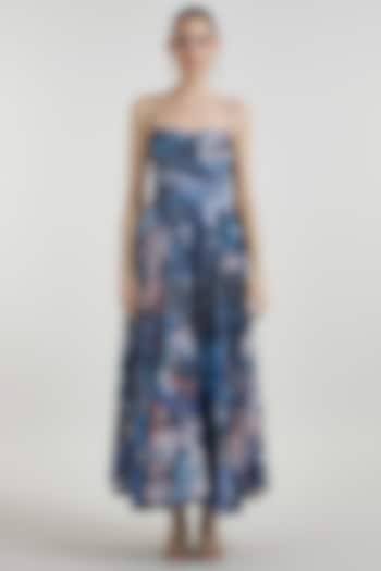 Multi-Colored Linen Blend Mosaic Printed Strappy Vacation Dress by Sobariko at Pernia's Pop Up Shop