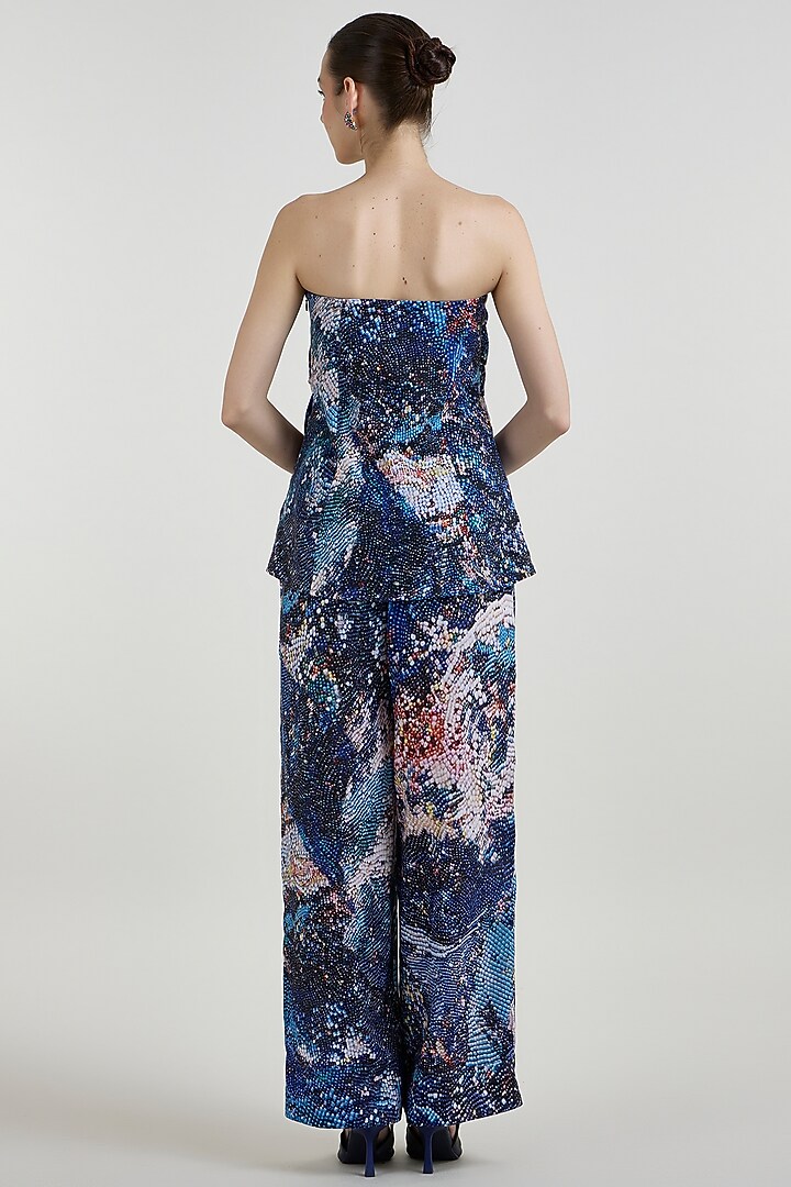 Multi-Colored Linen Blend Mosaic Printed Co-Ord Set by Sobariko at Pernia's Pop Up Shop