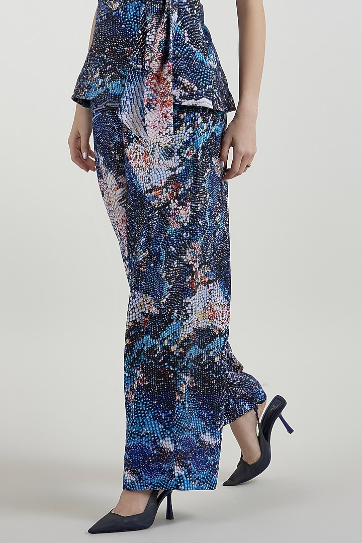 Multi-Colored Linen Blend Mosaic Printed Co-Ord Set by Sobariko at Pernia's Pop Up Shop