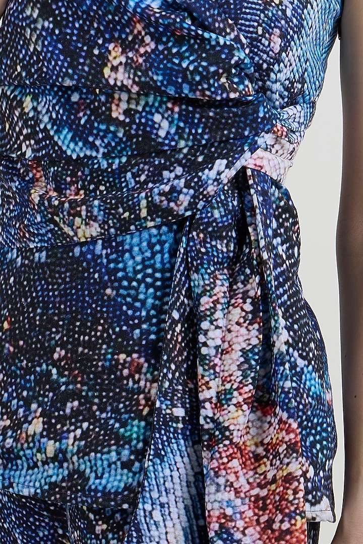 Multi-Colored Linen Blend Mosaic Printed Co-Ord Set by Sobariko at Pernia's Pop Up Shop