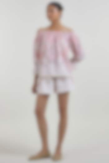 Multi-Colored Linen Blend Printed Co-Ord Set by Sobariko at Pernia's Pop Up Shop