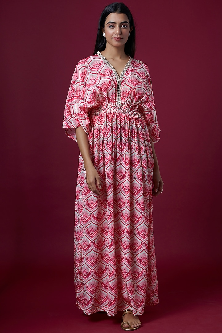 Pink Geometric Printed Jumpsuit by Sobariko at Pernia's Pop Up Shop
