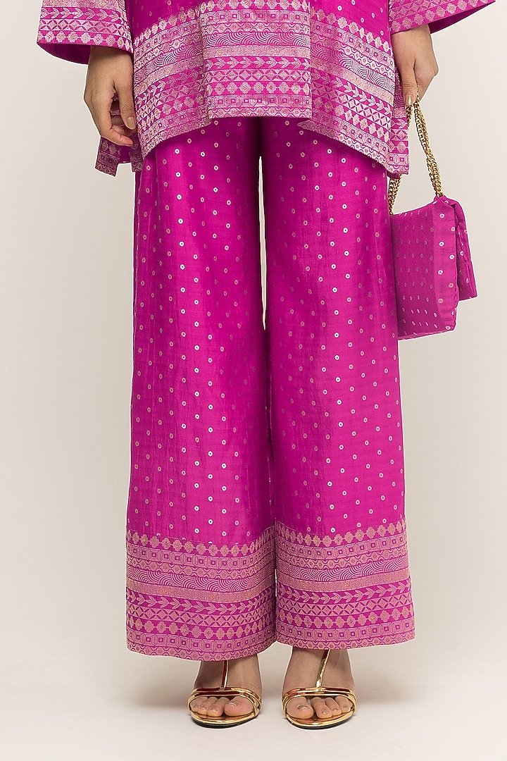 Pink Silk Kurta Set by Sobariko at Pernia's Pop Up Shop