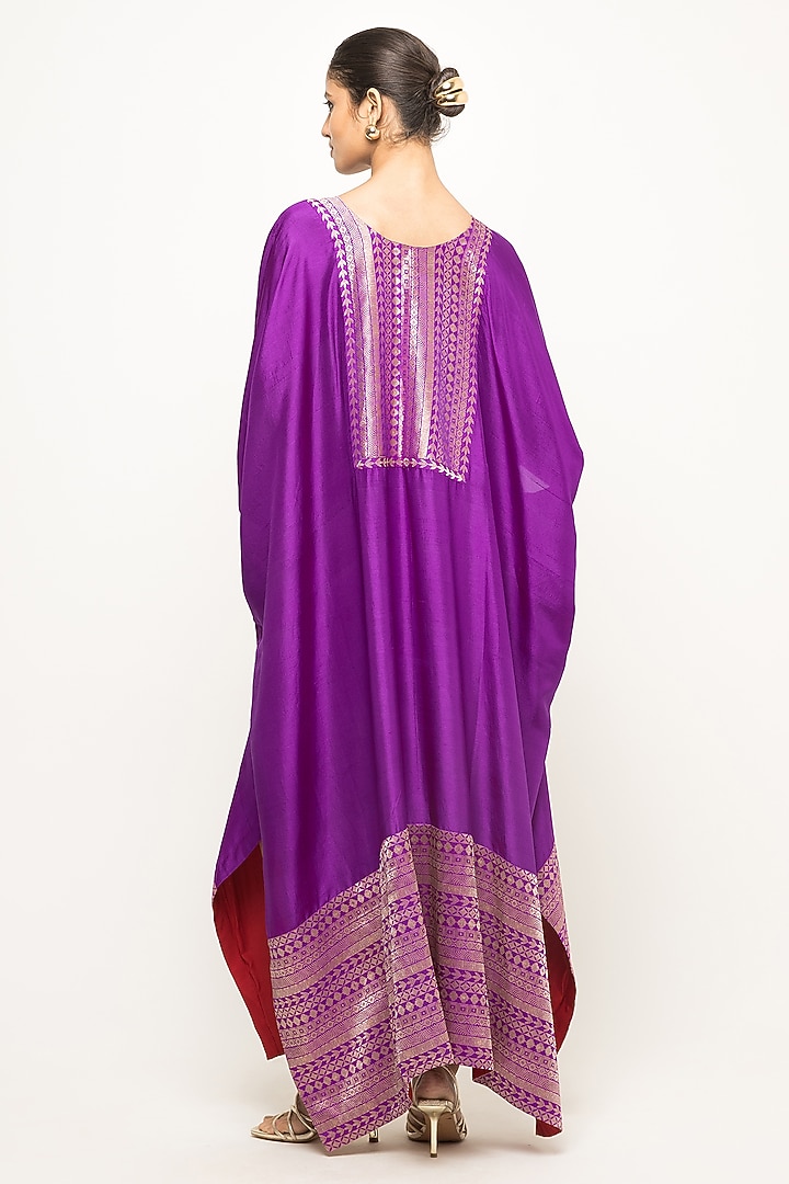 Purple Silk Kaftan by Sobariko at Pernia's Pop Up Shop