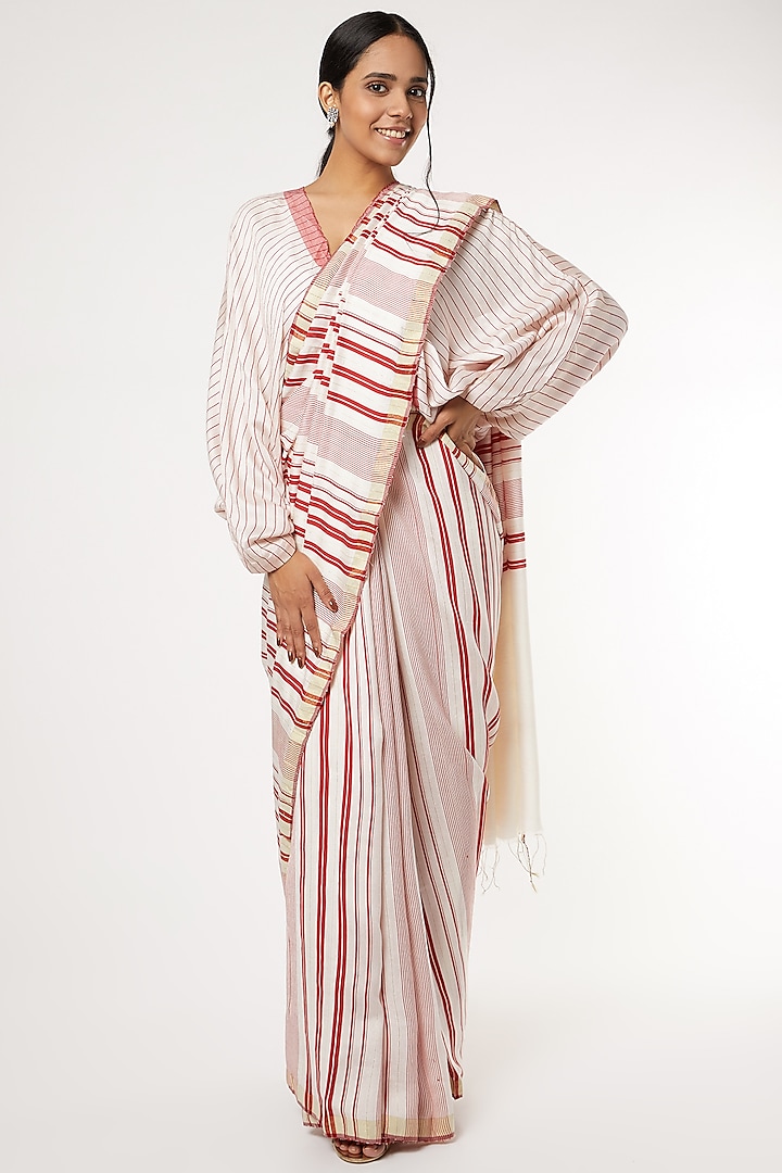 White Shrug In Silk by Soumodeep Dutta at Pernia's Pop Up Shop