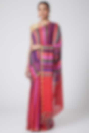 Multi Colored Hanwoven Silk Saree by Soumodeep Dutta