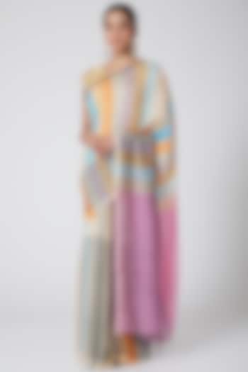 Multi Colored Handwoven Silk Saree  by Soumodeep Dutta