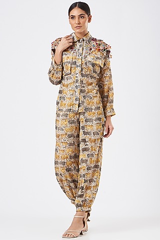 Multi-Coloured Printed Pant Set  by Sonali Gupta