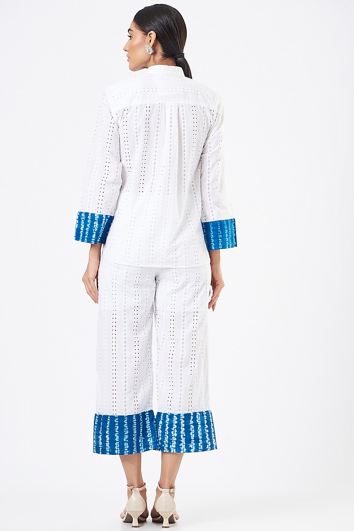 White Pure Cotton Pant Set by Sonali Gupta at Pernia's Pop Up Shop