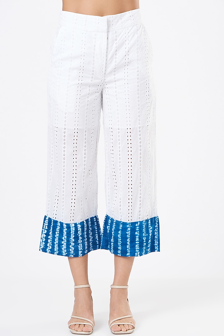 White Pure Cotton Pant Set by Sonali Gupta at Pernia's Pop Up Shop