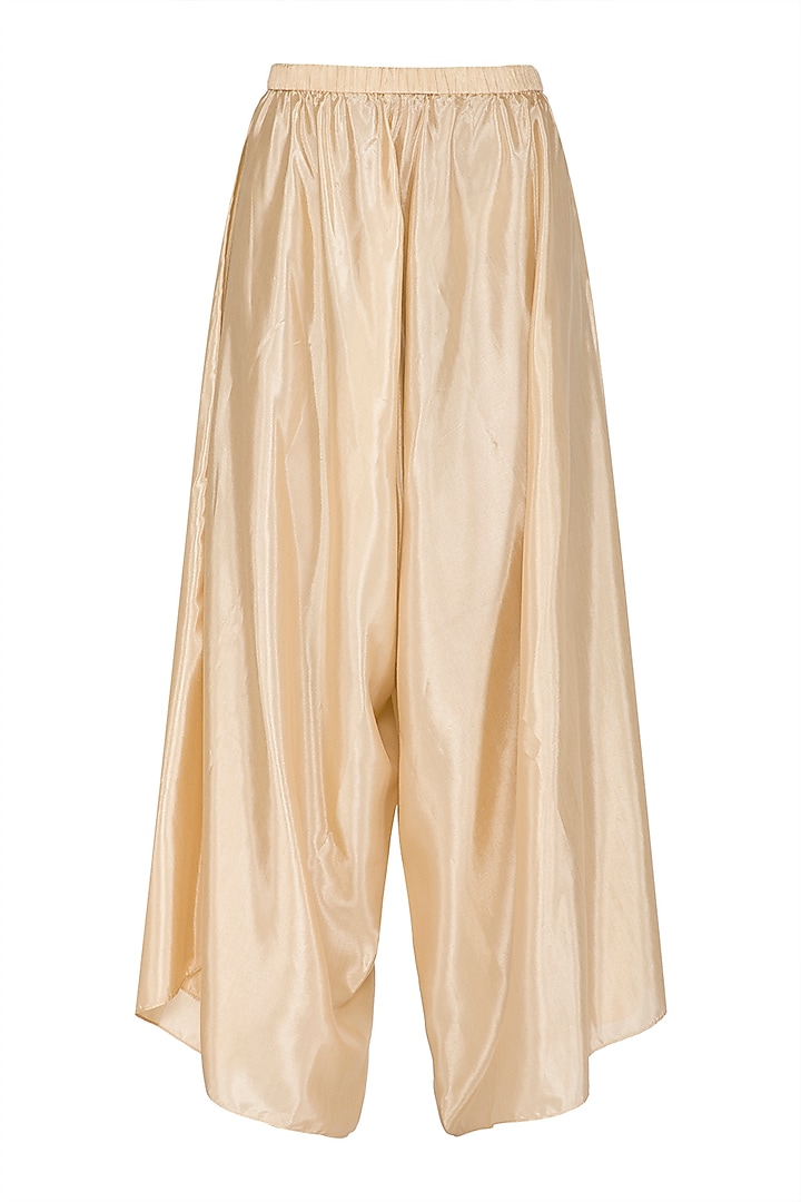 Golden Embroidered Jacket With Dhoti Pants by Sonali Gupta at Pernia's Pop Up Shop