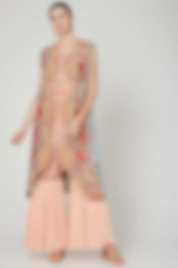 Blush Pink Embroidered Wedding Sharara Set by Sonali Gupta at Pernia's Pop Up Shop