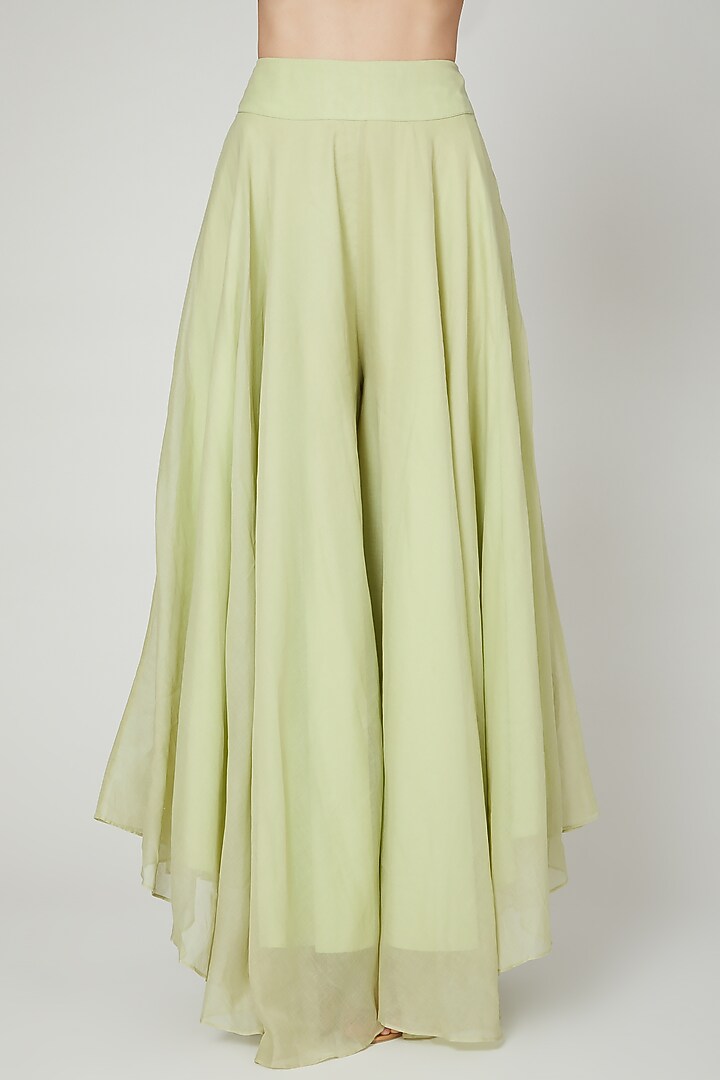 Purple & Mint Embroidered Wedding Sharara Set by Sonali Gupta at Pernia's Pop Up Shop