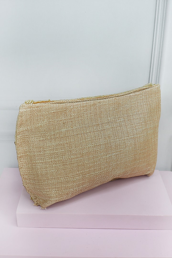 Gold Silk Bead & Diamond Embellished Handbag by Soho Boho Studio at Pernia's Pop Up Shop