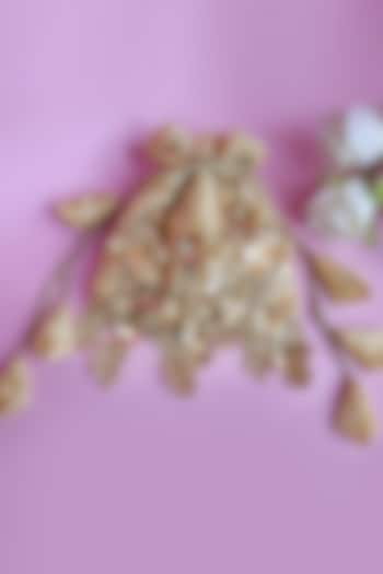 Gold Silk Hand Embroidered Potli by Soho Boho Studio at Pernia's Pop Up Shop