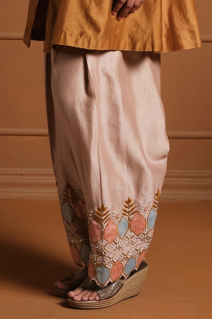 Yellow Silk Cutwork Kurta Set by Sonia Khatri at Pernia's Pop Up Shop
