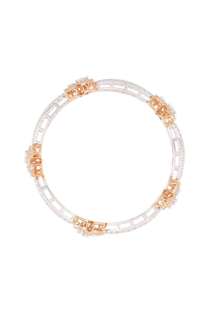 Rose Gold Finish Swarovski Infinity Bangles by Solasta Jewellery