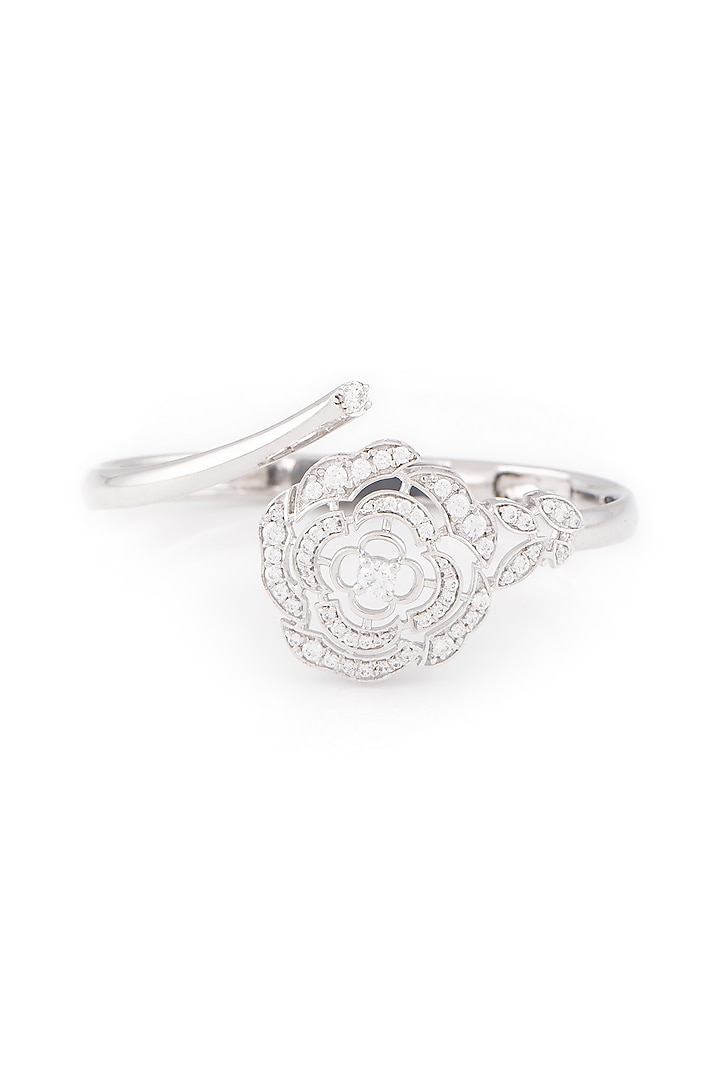 White Finish Bracelet In Sterling Silver by Solasta Jewellery at Pernia's Pop Up Shop