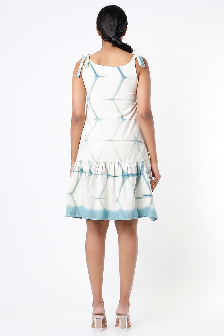 White Printed Summer Dress by SOMETHING SUSTAINABLE at Pernia's Pop Up Shop