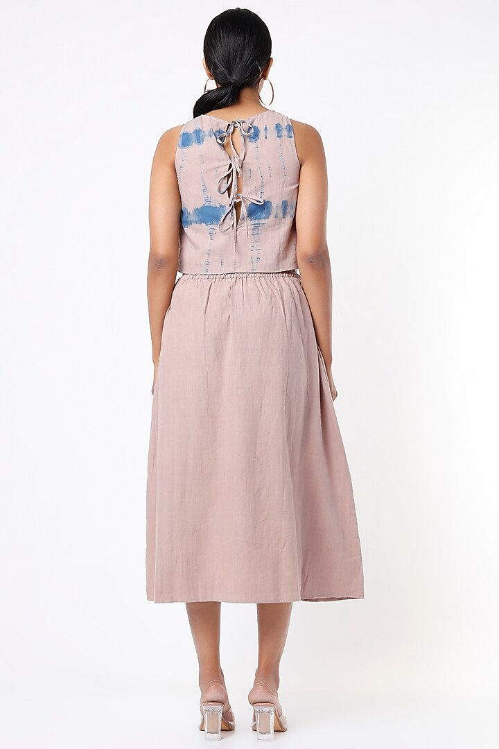 Rose Organic Khadi Skirt Set by SOMETHING SUSTAINABLE at Pernia's Pop Up Shop