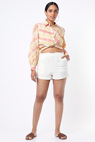 Sunset Hand Embroidered Shirt by SOMETHING SUSTAINABLE