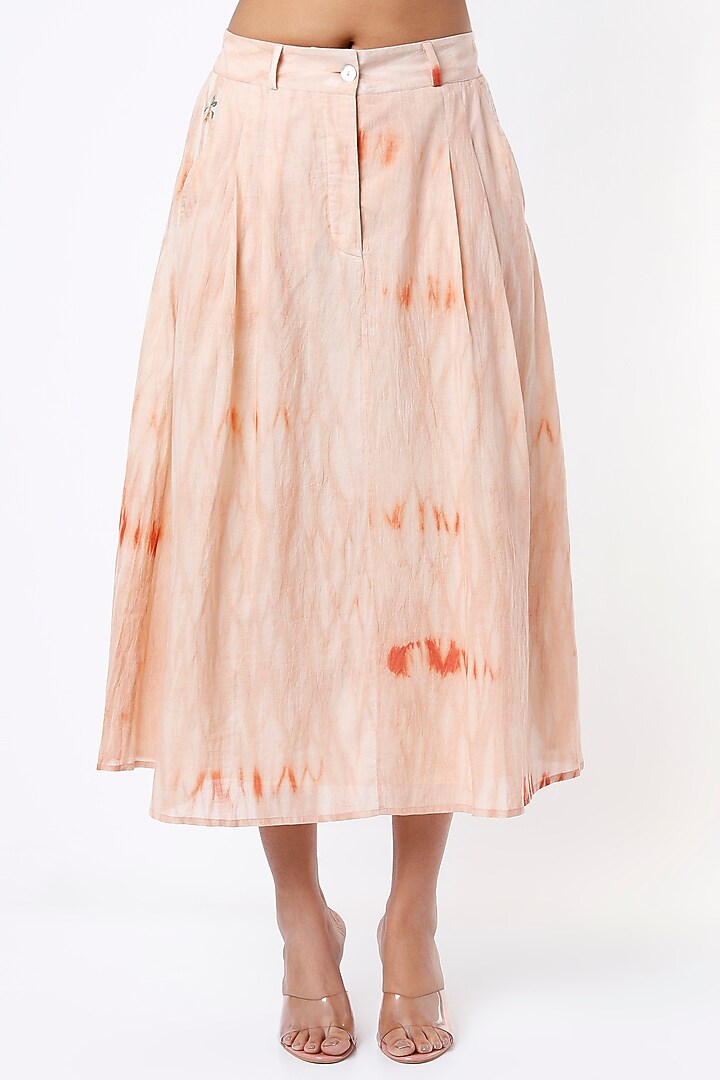 Sunset Hand Embroidered Skirt by SOMETHING SUSTAINABLE at Pernia's Pop Up Shop