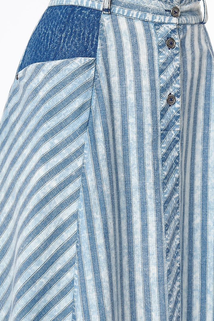 Cobalt Blue Indigo-Dyed Skirt by Sonica Sarna at Pernia's Pop Up Shop